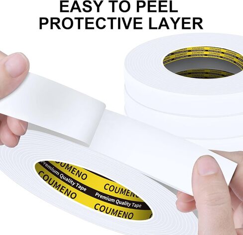 Sponge EVA Single Sided Foam Tape 2inX16.4FT Strong Adhesive Weatherproof Foam Strip for Door and Window Sealing, Self-Adhesive Insulation Foam Tape 0.2in Thick in Kuwait