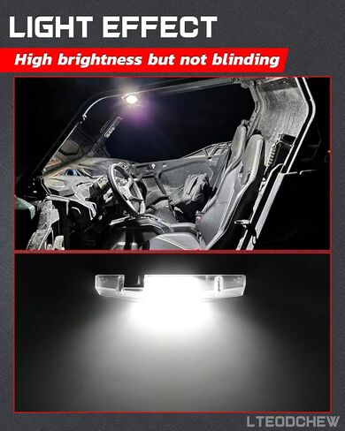 LED Dome Light Red and White Battery Powered, Magnetic Roll Bar Mount Car Interior Repair Truck Bed Lights for UTV ATV Golf Cart RZR Polaris Off Road Truck in Saudi Arabia