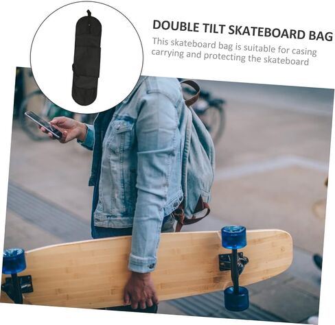 Adjustable Skateboard Backpack for Double Tilt Boards Portable Sling Bag Sturdy Material for Outdoor Skating and Travel in Saudi Arabia