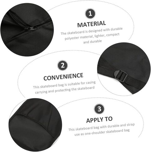 Adjustable Skateboard Backpack for Double Tilt Boards Portable Sling Bag Sturdy Material for Outdoor Skating and Travel in Saudi Arabia
