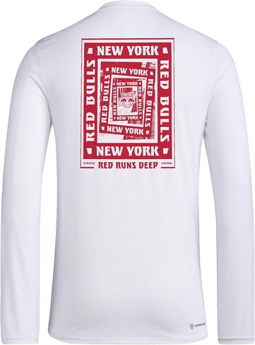 adidas Men's New York Red Bulls Pre-Game Long Sleeve T-Shirt in Saudi Arabia