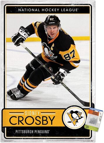 NHL Pittsburgh Penguins - Sidney Crosby 16 Wall Poster with Push Pins in Saudi Arabia