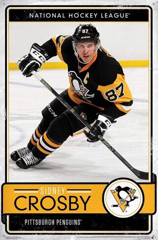 NHL Pittsburgh Penguins - Sidney Crosby 16 Wall Poster with Push Pins in Saudi Arabia
