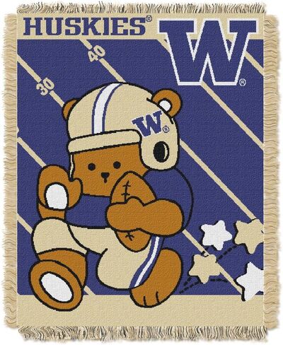 Washington Huskies Woven Baby Blanket 36 x 48 in Saudi Arabia