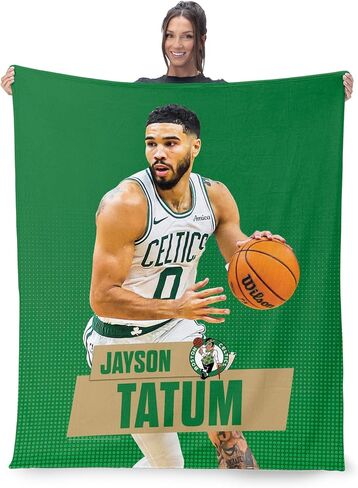 Northwest NBA Boston Celtics Jayson Tatum Silk Touch Sherpa Throw Blanket, Cozy for All Seasons, Lightweight for Couch, Sofa, Boys Girls Bedding, 50 x 60 inches in Saudi Arabia