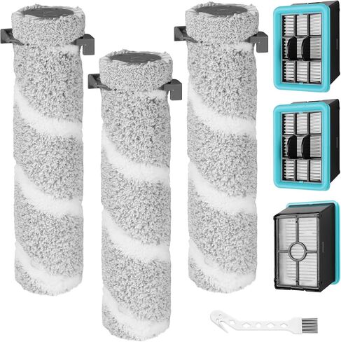 4111A Brush Filter Replacement Parts for Bissell CrossWave Edge 4111A Multi-Surface Hard Floor Cleaner Wet Dry Vacuum, 2 Brush Rollers 2 Filters, Part No. 1640897 1637755 in Saudi Arabia