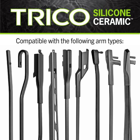 TRICO Signal Premium Silicone 16 " + 16" استبدال أدوات الزجاج الأمامي شفرات الشعاع مع مؤشر الأداء التنبئي الحصري وعمر أطول 3x لنماذج مركبة مختارة ، 2 حزمة in Saudi Arabia