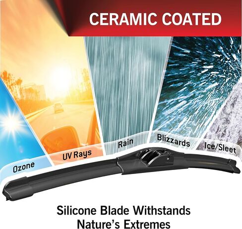 TRICO Signal Premium Silicone 16" + 16" Automotive Replacement Windshield Wipers Beam Blades with Exclusive Predictive Performance Indicator and 3X Longer Life for Select Vehicle Models, 2 Pack in Kuwait