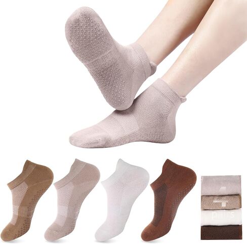 Acetin 4 Pairs Grip Socks Pilates Socks for Women in Saudi Arabia