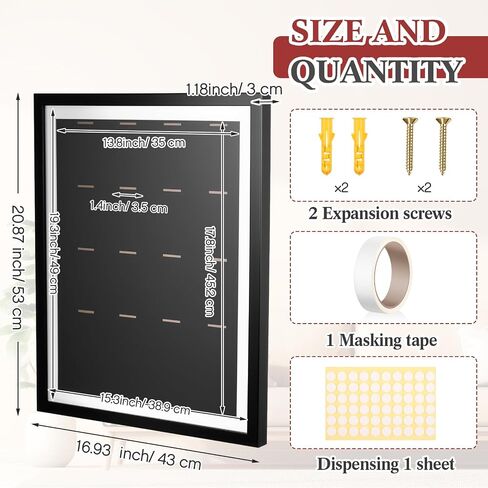 6 Medals Display Frame 13 x 11.81 Inch Large 3D Medal Shadow Box Display Case for Runners Marathon Triathlon Soccer Gymnastics All Sports Medals in Saudi Arabia