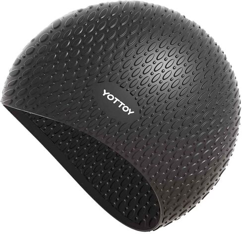 YOTTOY Women's Swim Cap, Silicone Waterproof Swimming Cap for Women Long Hair, Stretchable and Comfortable Bathing Caps for Women Swimming, Large Swim Cap for Adults in Saudi Arabia