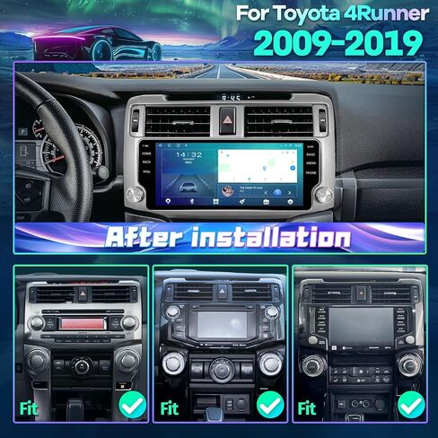 8Core 10.33" 4+64G Radio for Toyota 4Runner 2010-2019 for JBL | CarPlay Android Auto,Android 13 HD IPS Screen 4Runner Stereo 5Ghz Wifi GPS 48-EQ DSP BT5.0 FM AM 1080P Backup Camera,Silver in Saudi Arabia