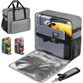 2025Thermal Slushie Machine Carrying Bag, Large Portable Slushie Carrying Case for Ninjaa Fs301 & Fs300, Large Opening Design, Thick Padding, Removable Shoulder Strap, Accessory Bag (Black) in Kuwait