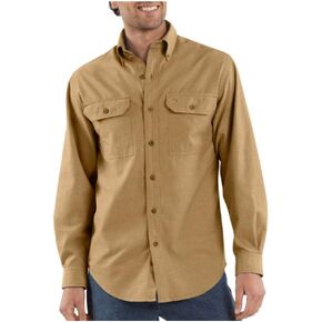 قميص Carhartt رجالي كبير وطويل الأكمام خفيف الوزن وزر شامبراي أمامي مريح S202 in Saudi Arabia