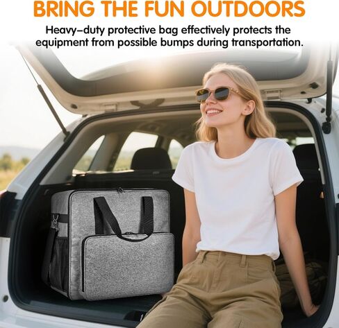 2025Thermal Slushie Machine Carrying Bag, Large Portable Slushie Carrying Case for Ninjaa Fs301 & Fs300, Large Opening Design, Thick Padding, Removable Shoulder Strap, Accessory Bag (Black) in Kuwait