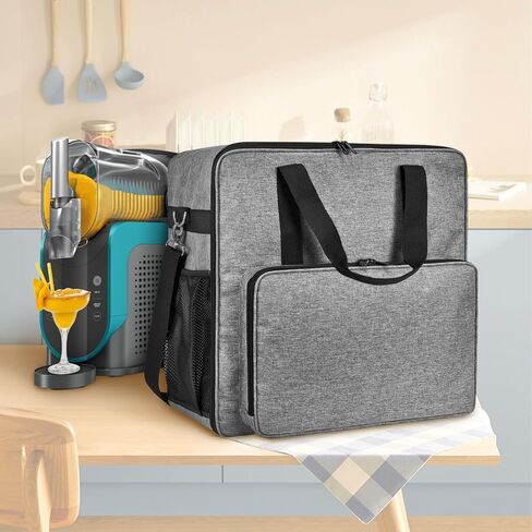 2025Thermal Slushie Machine Carrying Bag, Large Portable Slushie Carrying Case for Ninjaa Fs301 & Fs300, Large Opening Design, Thick Padding, Removable Shoulder Strap, Accessory Bag (Black) in Kuwait