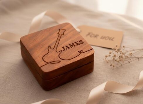 Custom Guitar Pick, Wooden Guitar Pick Case, Personalized Guitar Pick Holder, Guitar Picks Case for for Musicians, Guitarists & Music Lovers Holder, Custom Guitar Picks Box in Saudi Arabia