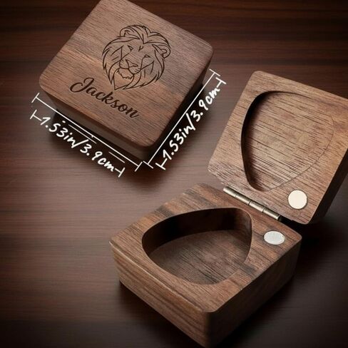 Custom Guitar Pick, Wooden Guitar Pick Case, Personalized Guitar Pick Holder, Guitar Picks Case for for Musicians, Guitarists & Music Lovers Holder, Custom Guitar Picks Box in Saudi Arabia