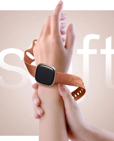 Snblk 2 Pack Back Bands فقط متوافقة مع Fitbit Versa 3/Fitbit Sense/Fitbit Versa 4/Fitbit Sense 2 نطاقات أربعة نماذج ، عباد Sunflow in Kuwait