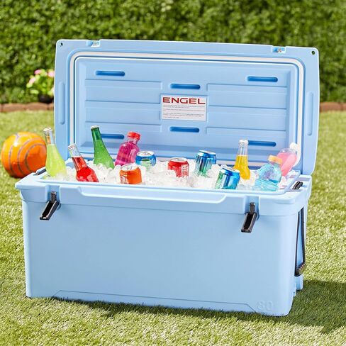 Engel Coolers ENG80 Cooler | 75 Can High Performance Durable Seamless Rotationally Molded Ice Box for Camping, Hunting, and Fishing - White in Saudi Arabia