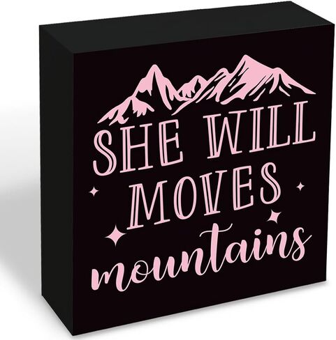 Motivational Box Sign, Decorative Signs and Plaques, Desktop Decoration for Home Office, Gym Room Decor, Wall Decor Art, Black Wooden Box Sign 5.1x5.1 inches, Do Not Stop Until You are Proud Sign in Saudi Arabia
