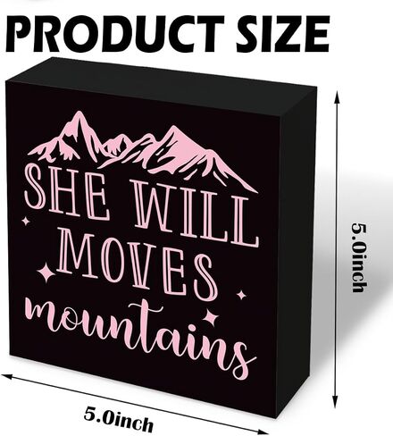 Motivational Box Sign, Decorative Signs and Plaques, Desktop Decoration for Home Office, Gym Room Decor, Wall Decor Art, Black Wooden Box Sign 5.1x5.1 inches, Do Not Stop Until You are Proud Sign in Saudi Arabia