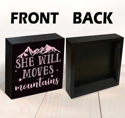 Motivational Box Sign, Decorative Signs and Plaques, Desktop Decoration for Home Office, Gym Room Decor, Wall Decor Art, Black Wooden Box Sign 5.1x5.1 inches, Do Not Stop Until You are Proud Sign in Saudi Arabia
