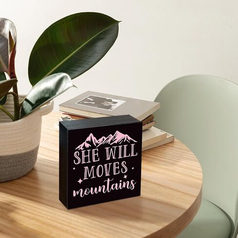 Motivational Box Sign, Decorative Signs and Plaques, Desktop Decoration for Home Office, Gym Room Decor, Wall Decor Art, Black Wooden Box Sign 5.1x5.1 inches, Do Not Stop Until You are Proud Sign in Saudi Arabia