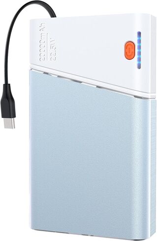 Portable Charger Power Bank 20000mAh - 22.5W PD شحن سريع للغاية مع كابل قابل للفصل ، USB -C In & Out Travel Prouttible Packte متوافق مع iPhone 16/15/14/13 iPad MacBook Samsung Moto ECT in Kuwait