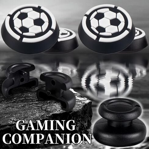 لا تساقط قبالة Thumbstick Extender X 2 و Thumb Grip X 4 لوحدة التحكم PS5 و PS4 (أسود أحمر + حلقة زرقاء) in Saudi Arabia