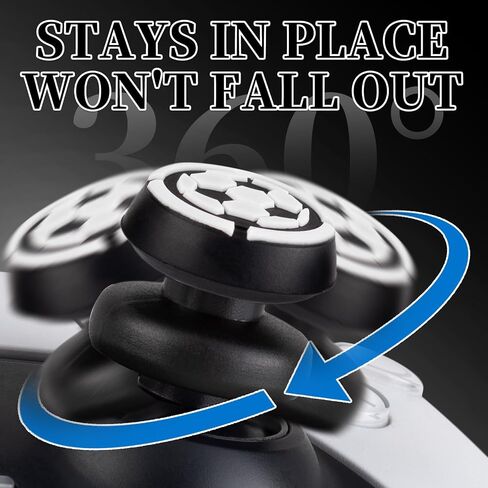 لا تساقط قبالة Thumbstick Extender X 2 و Thumb Grip X 4 لوحدة التحكم PS5 و PS4 (أسود أحمر + حلقة زرقاء) in Saudi Arabia