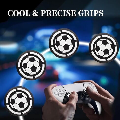 لا تساقط قبالة Thumbstick Extender X 2 و Thumb Grip X 4 لوحدة التحكم PS5 و PS4 (أسود أحمر + حلقة زرقاء) in Saudi Arabia