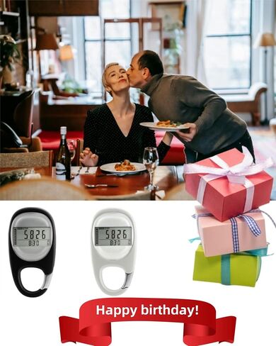 Simple Pedometer for Walking, Accurate Step Tracker with Carabiner, 3D Step Counter for Men Women Seniors in Saudi Arabia