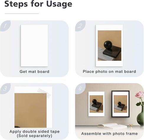 Golden State Art 20 Pack Uncut Mat Boards, 16x20 Acid-Free Backing Matt Boards for Frames, Prints, Pictures, Crafts - Black and Multicolor in Saudi Arabia