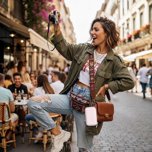 حالة صعبة لطابعة Canon Ivy 2 Mini Photo ، الحافظة على Canon Printer Mini Ivy CLIQ +/ CLIQ/ CLIQ 2/ +2 ، كاميرا فورية ، تناسب الجيب الشبكي ، الذهب الوردي (الصندوق فقط) (الذهب الوردي) in Kuwait