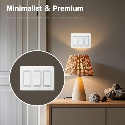 Wall Plates Screwless Design Outlet Covers Easy Installation Switch Plates Modern Look Electrical Outlets Pack of 5 Black in Kuwait