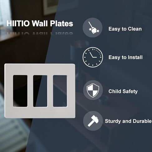 Wall Plates Screwless Design Outlet Covers Easy Installation Switch Plates Modern Look Electrical Outlets Pack of 5 Black in Kuwait