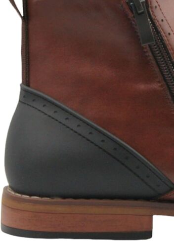 Jazamé Men's 49904 Leather Lined Double Zip Cap Toe Dress Bootie Ankle Boots in Saudi Arabia