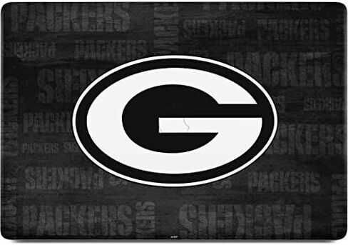 Skinit Decal Laptop Skin Compatible with MacBook Pro 15-inch with Touch Bar (2016-19) - Officially Licensed NFL Green Bay Packers Black & White Design in Saudi Arabia