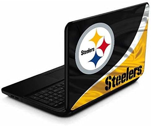 غلاف كمبيوتر محمول من Skinit متوافق مع 15.6 بوصة 15-d038dx - تصميم مرخص رسميًا من NFL Pittsburgh Steelers in Saudi Arabia
