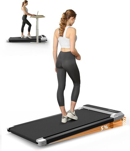 3-in-1 Walking Pad with Incline,2.5 HP Under Desk Treadmill for Home Office,265 LBS Compact Walking Treadmill with LED Display,No Assembly in Saudi Arabia