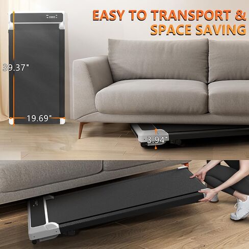 3-in-1 Walking Pad with Incline,2.5 HP Under Desk Treadmill for Home Office,265 LBS Compact Walking Treadmill with LED Display,No Assembly in Saudi Arabia