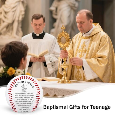 TI-EDC Baptism Gifts for Boys Baseball Catholic Christening Gifts First Communion Gifts for Girl Boy Confirmation Gifts for Teens Baptism Baseball Christening Gifts for Goddaughter Godson in Saudi Arabia