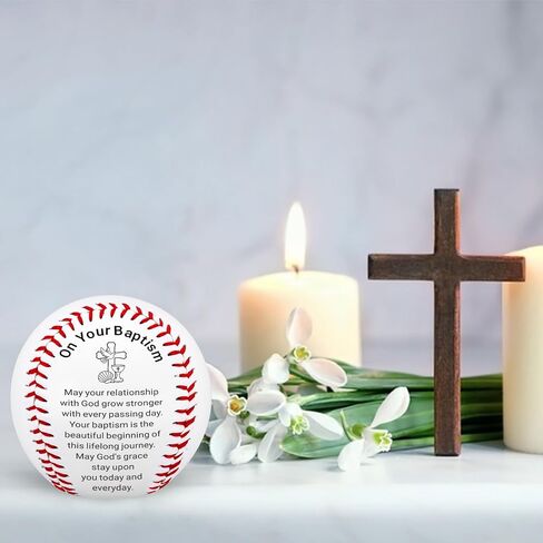 TI-EDC Baptism Gifts for Boys Baseball Catholic Christening Gifts First Communion Gifts for Girl Boy Confirmation Gifts for Teens Baptism Baseball Christening Gifts for Goddaughter Godson in Saudi Arabia