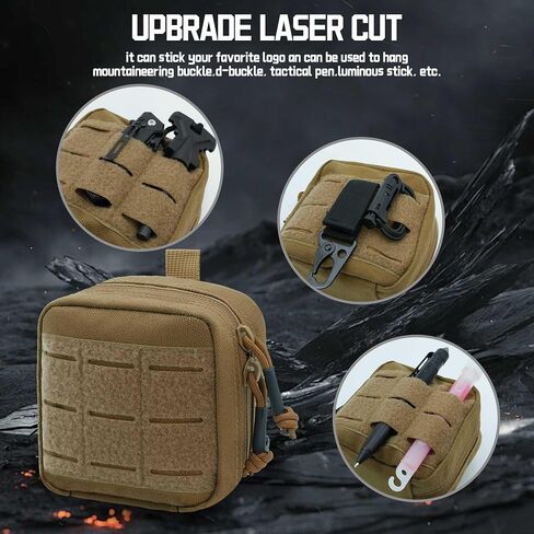 2 Pack Small Admin Pouch, 1000D Tactical Molle Mini Tool EDC Waist Belt Pouches Bag for Vest Backpack in Saudi Arabia