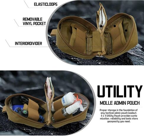2 Pack Small Admin Pouch, 1000D Tactical Molle Mini Tool EDC Waist Belt Pouches Bag for Vest Backpack in Saudi Arabia