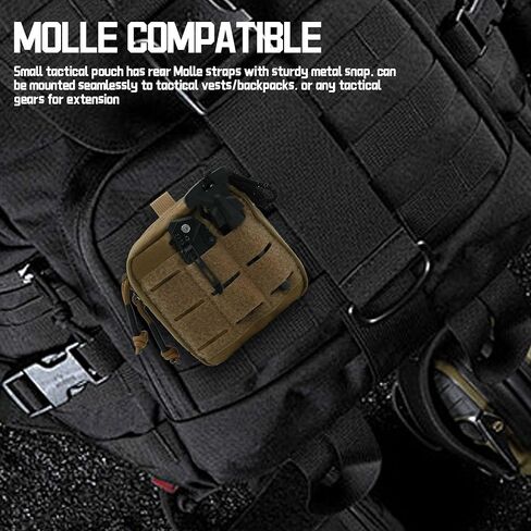 2 Pack Small Admin Pouch, 1000D Tactical Molle Mini Tool EDC Waist Belt Pouches Bag for Vest Backpack in Saudi Arabia