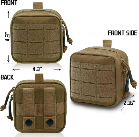 2 Pack Small Admin Pouch, 1000D Tactical Molle Mini Tool EDC Waist Belt Pouches Bag for Vest Backpack in Saudi Arabia
