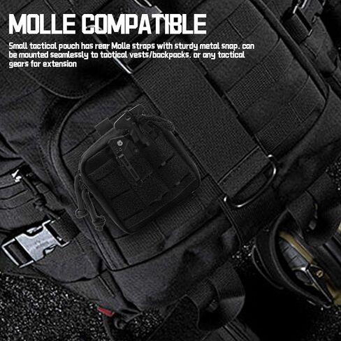 2 حزمة حقيبة أساء صغيرة ، 1000D Tactical Molle Mini Tool EDC Belt Belt Bages for backpack backpack in Kuwait
