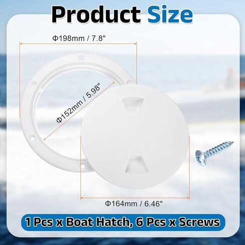 uxcell Boat Hatch, Round Non Slip Plate Inspection Deck Access Hatch & Lid, Detachable Cover with Screws for Marine Boat Yacht Ships in Saudi Arabia